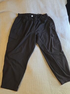 Old Navy Black Cargo Jogger Pants with Utility Pockets